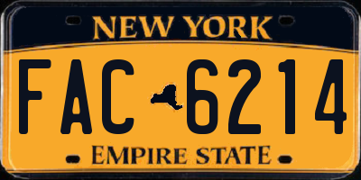 NY license plate FAC6214