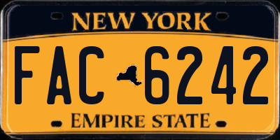 NY license plate FAC6242
