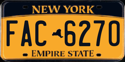 NY license plate FAC6270