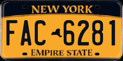 NY license plate FAC6281