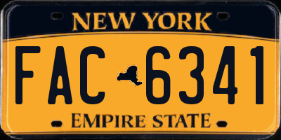 NY license plate FAC6341