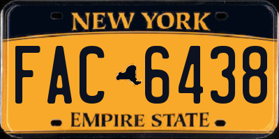 NY license plate FAC6438