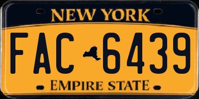 NY license plate FAC6439