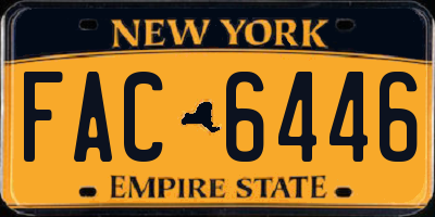 NY license plate FAC6446