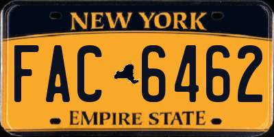 NY license plate FAC6462