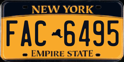 NY license plate FAC6495