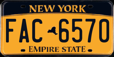 NY license plate FAC6570