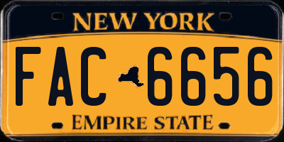 NY license plate FAC6656