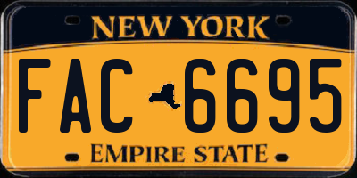 NY license plate FAC6695