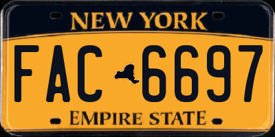NY license plate FAC6697