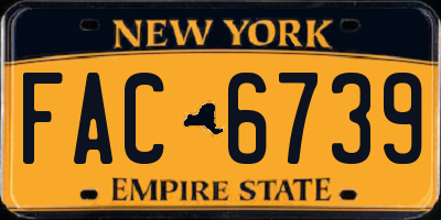 NY license plate FAC6739