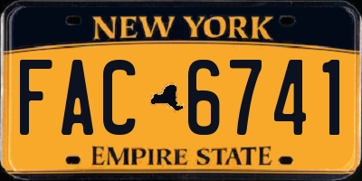 NY license plate FAC6741