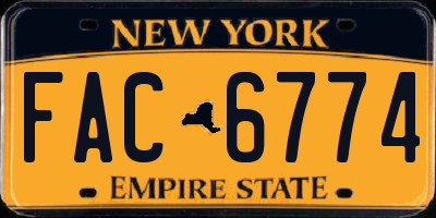 NY license plate FAC6774