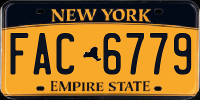 NY license plate FAC6779