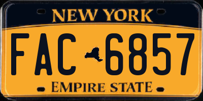 NY license plate FAC6857