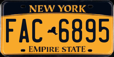 NY license plate FAC6895