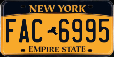 NY license plate FAC6995