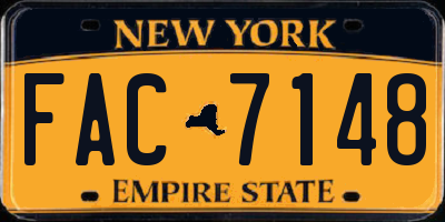 NY license plate FAC7148