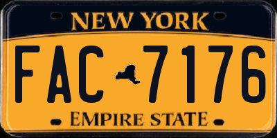 NY license plate FAC7176