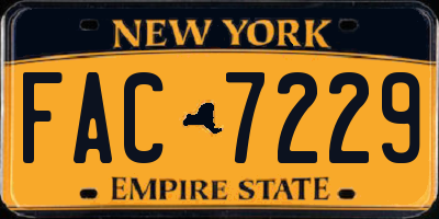 NY license plate FAC7229