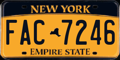 NY license plate FAC7246