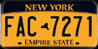 NY license plate FAC7271