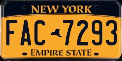 NY license plate FAC7293