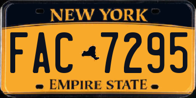 NY license plate FAC7295