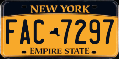NY license plate FAC7297