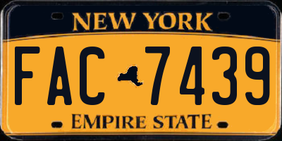 NY license plate FAC7439