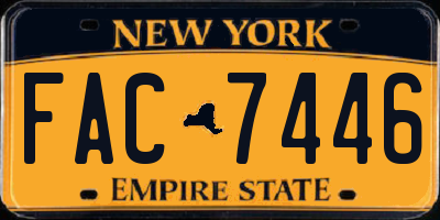 NY license plate FAC7446