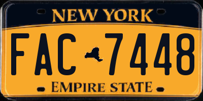 NY license plate FAC7448