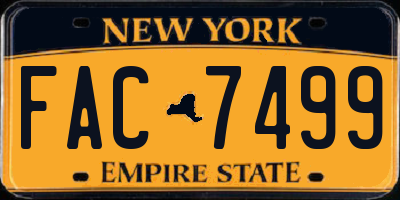 NY license plate FAC7499