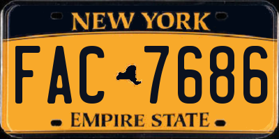NY license plate FAC7686