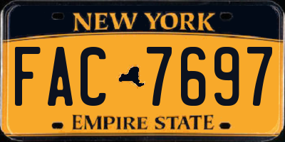 NY license plate FAC7697