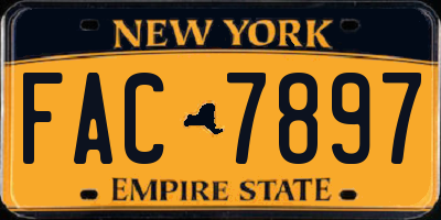 NY license plate FAC7897