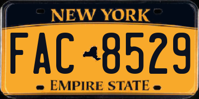 NY license plate FAC8529