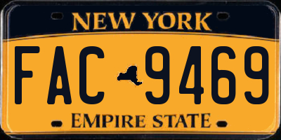 NY license plate FAC9469