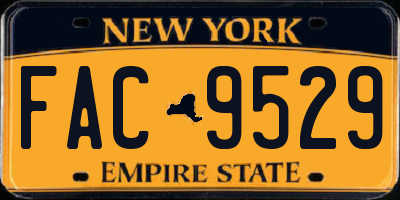 NY license plate FAC9529