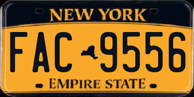 NY license plate FAC9556