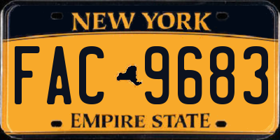 NY license plate FAC9683