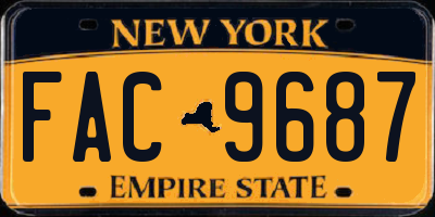 NY license plate FAC9687