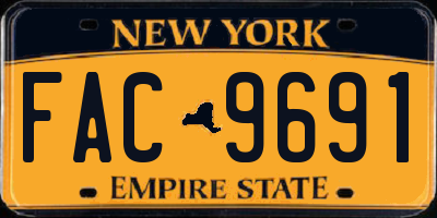 NY license plate FAC9691