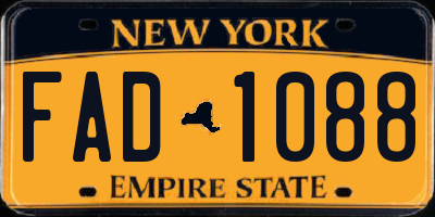 NY license plate FAD1088