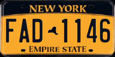 NY license plate FAD1146