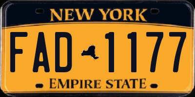 NY license plate FAD1177