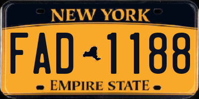 NY license plate FAD1188