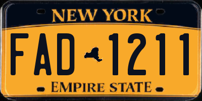 NY license plate FAD1211