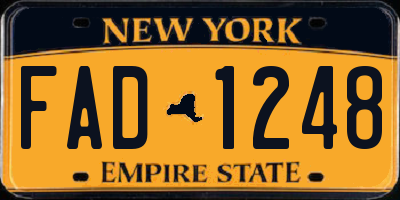 NY license plate FAD1248