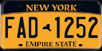 NY license plate FAD1252